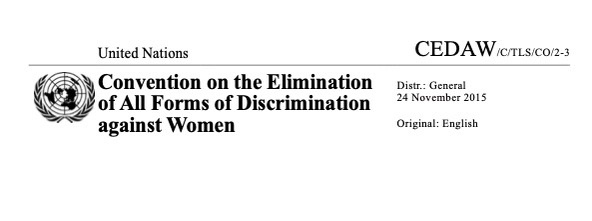 UN CEDAW: Concluding Observations On The Combined Second And Third ...